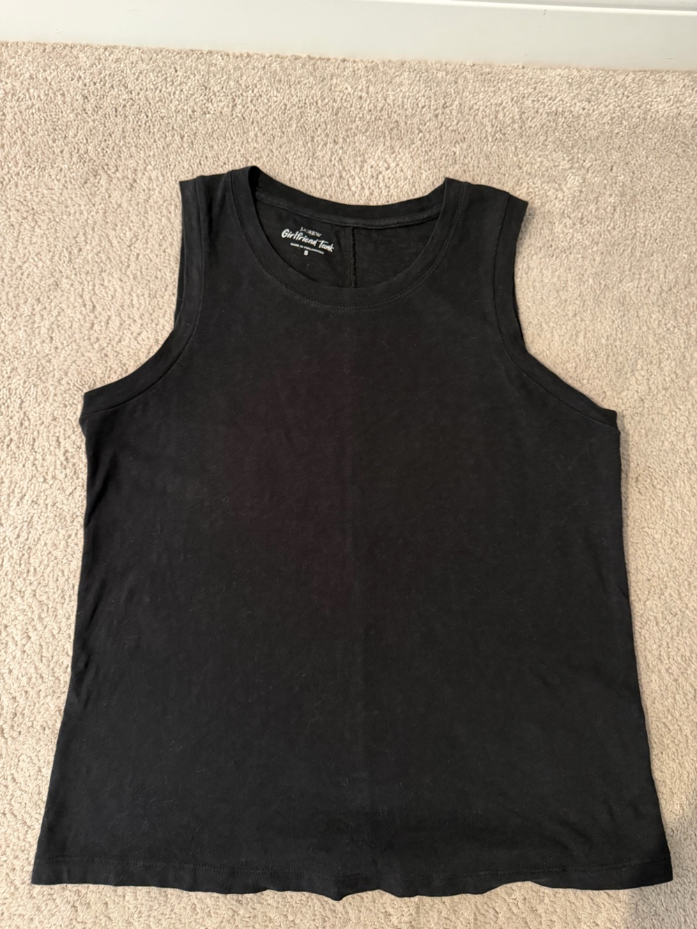 Jcrew Classic Black Girlfriend Tank Top